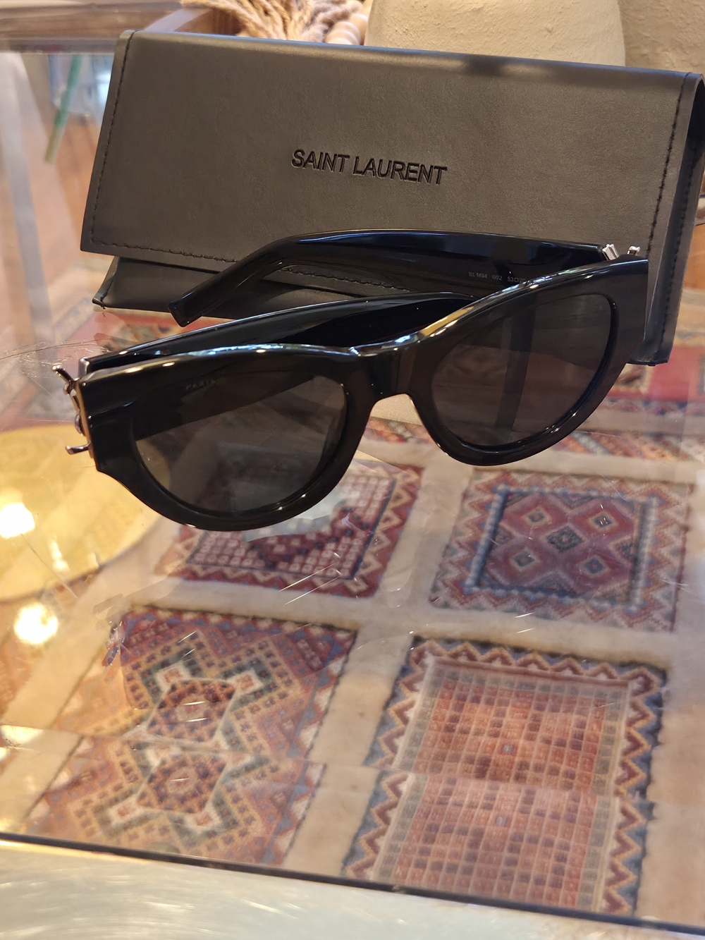 Saint Laurent Black Cat-Eye Sunglasses - Picture 3 of 5